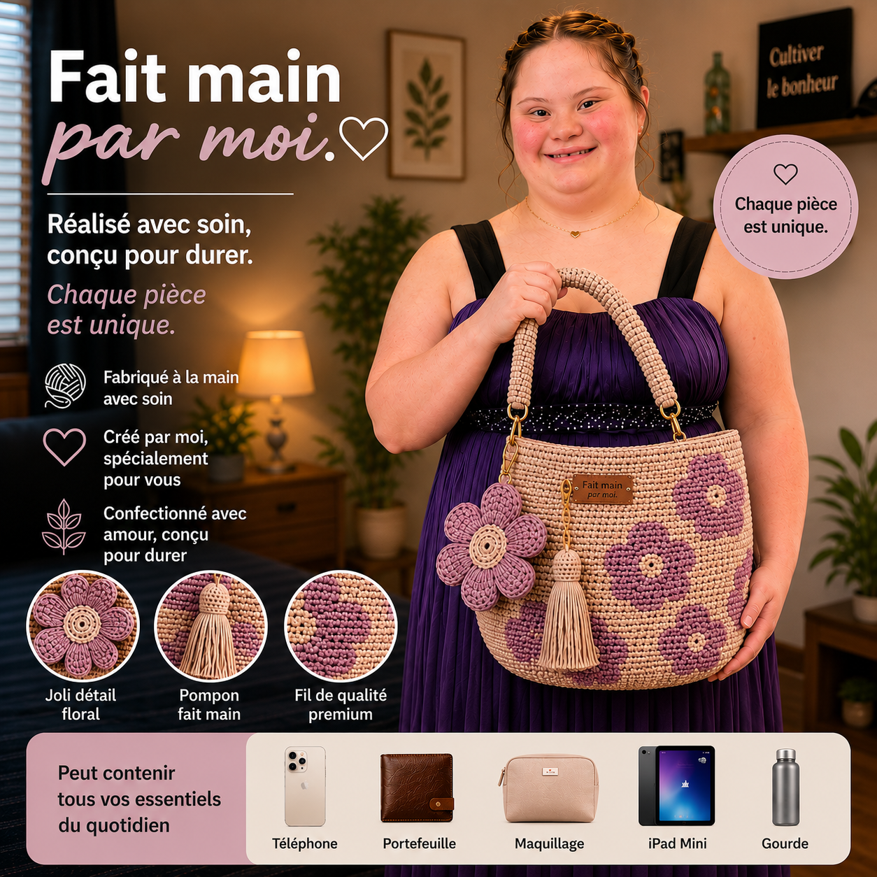 Sac Fleur au Crochet ®